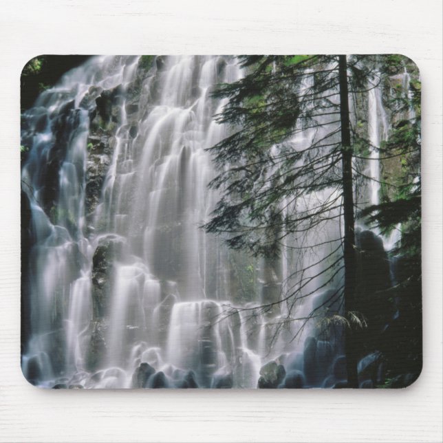 Waterfall in forest, Oregon Mouse Pad (Front)