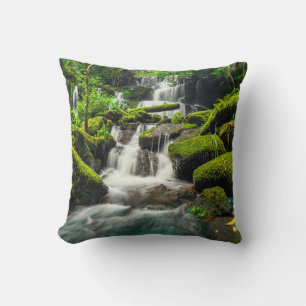Waterfall in Jungle   Phu Tub Berk Mountain Cushion