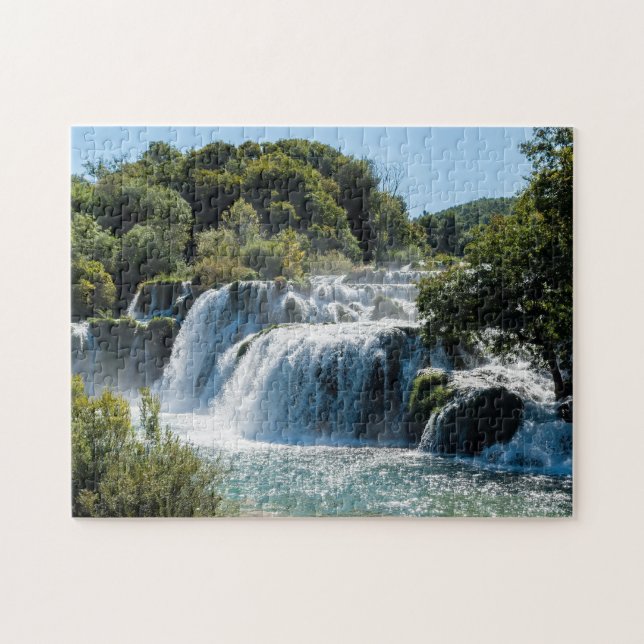 Waterfall in Krka National Park - Dalmatia,Croatia Jigsaw Puzzle (Horizontal)