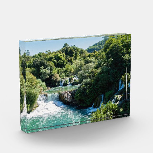 Waterfall in Krka National Park - Dalmatia,Croatia Photo Block (Left)