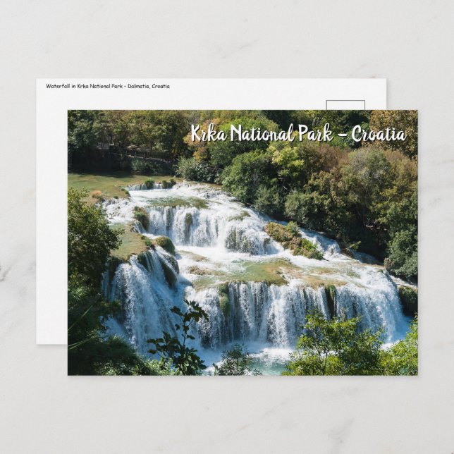 Waterfall in Krka National Park - Dalmatia,Croatia Postcard (Front/Back)