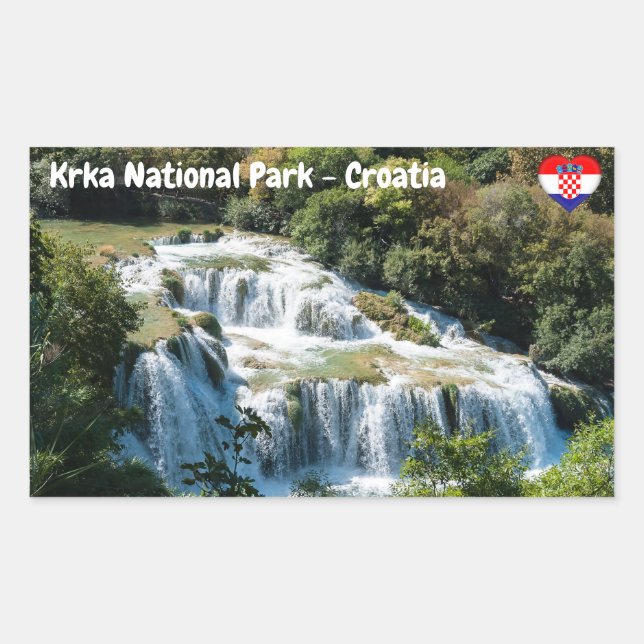 Waterfall in Krka National Park - Dalmatia,Croatia Rectangular Sticker (Front)