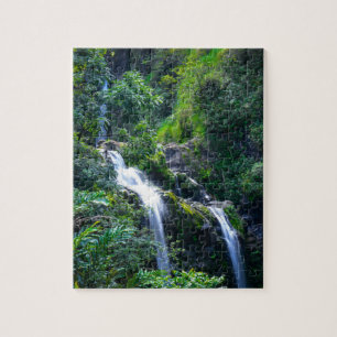 Waterfall in Maui Hawaii Jigsaw Puzzle
