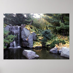 Waterfall in Minnesota Watercolor Version Poster