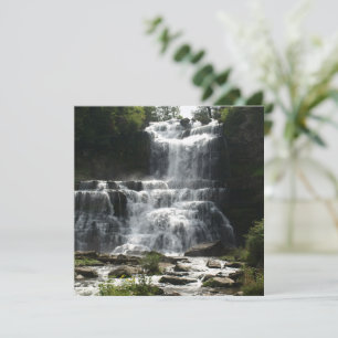 Waterfall in Nature Picture on a Greeting Card