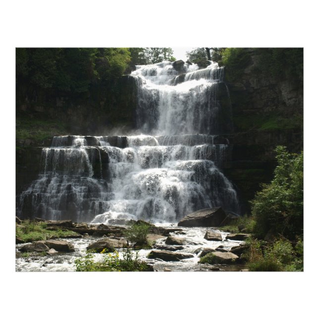 Waterfall in Nature Picture on a  Photo Print (Front)