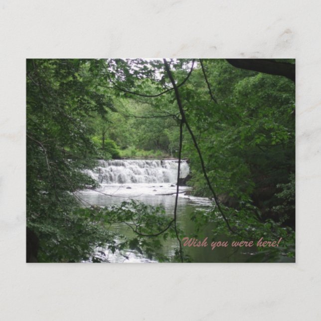 Waterfall in nature postcard (Front)