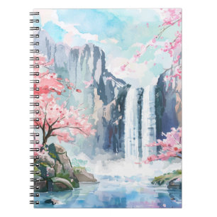 Waterfall in Spring Notebook