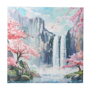 Waterfall in Spring Tile