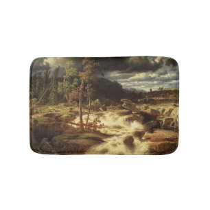 Waterfall in Sweden (by Marcus Larson) Bath Mat