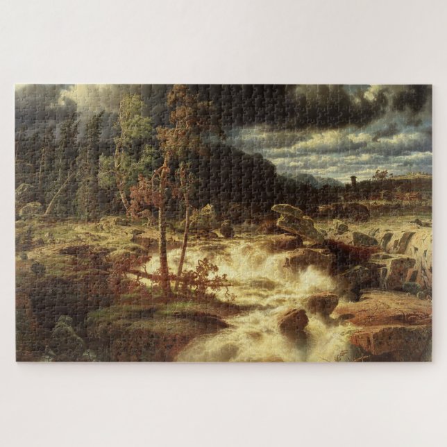 Waterfall in Sweden (by Marcus Larson) Jigsaw Puzzle (Horizontal)