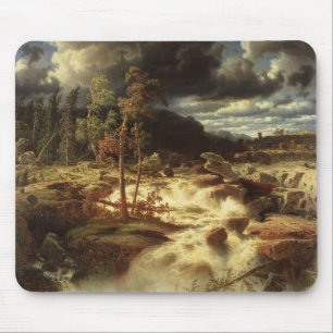 Waterfall in Sweden (by Marcus Larson) Mouse Pad