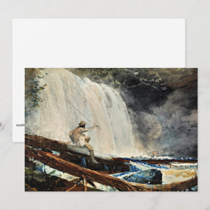 Waterfall in the Adirondacks by Winslow Homer Card