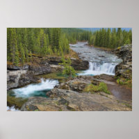 Waterfall In The Canadian Rocky Mountains