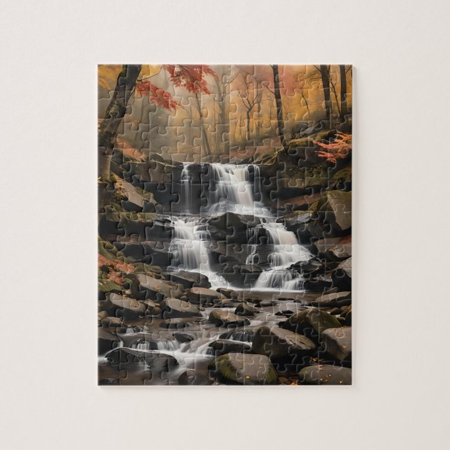Waterfall in the Woods Puzzle (Vertical)