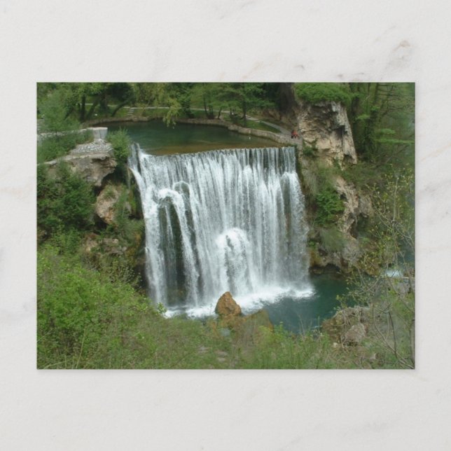Waterfall - Jajce Postcard (Front)