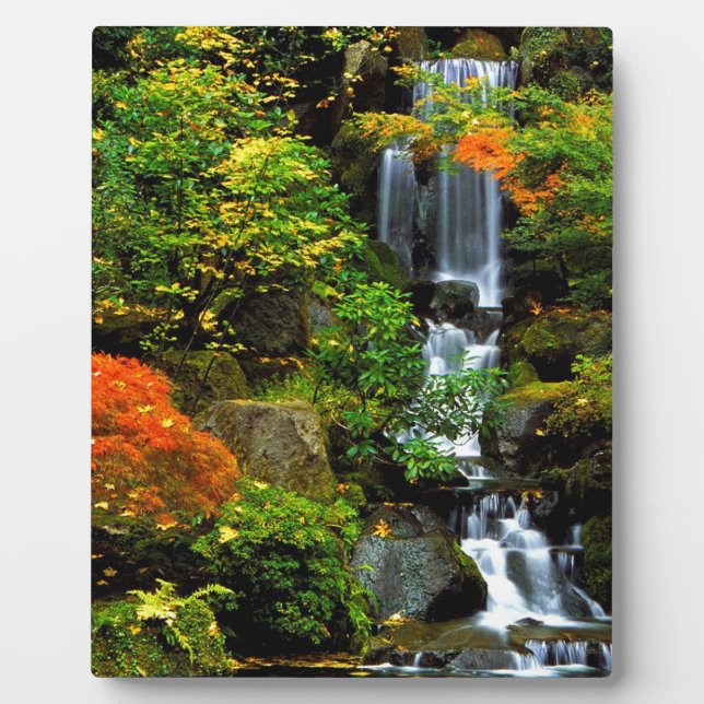 Waterfall Japanese Garden Portland Plaque (Front)