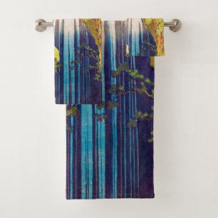 Waterfall, Katsushika Hokusai, Ukiyo-e Bath Towel Set