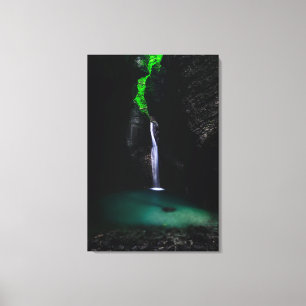 Waterfall Kozjak in all its glory Canvas Print