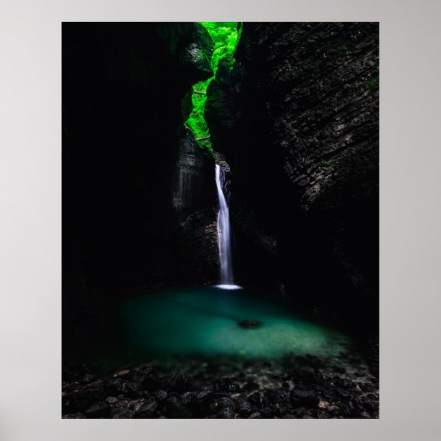 Waterfall Kozjak in all its glory Poster (Front)