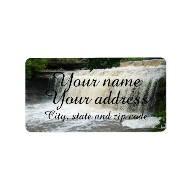 Waterfall  label (Front)