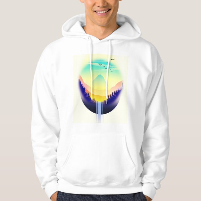 Waterfall Landscape Hoodie (Front)