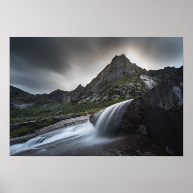 Waterfall Landscape Photo Poster (Front)