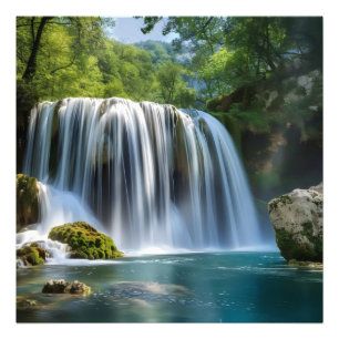 Waterfall Landscape Photo Print