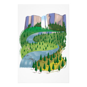 Waterfall Landscape Photo Print