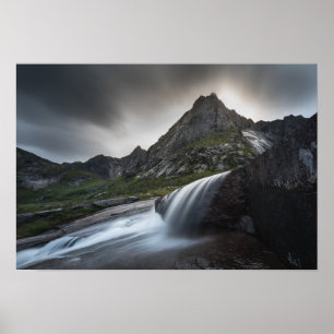 Waterfall Landscape Photograph Poster
