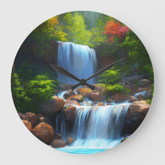 Waterfall large clock