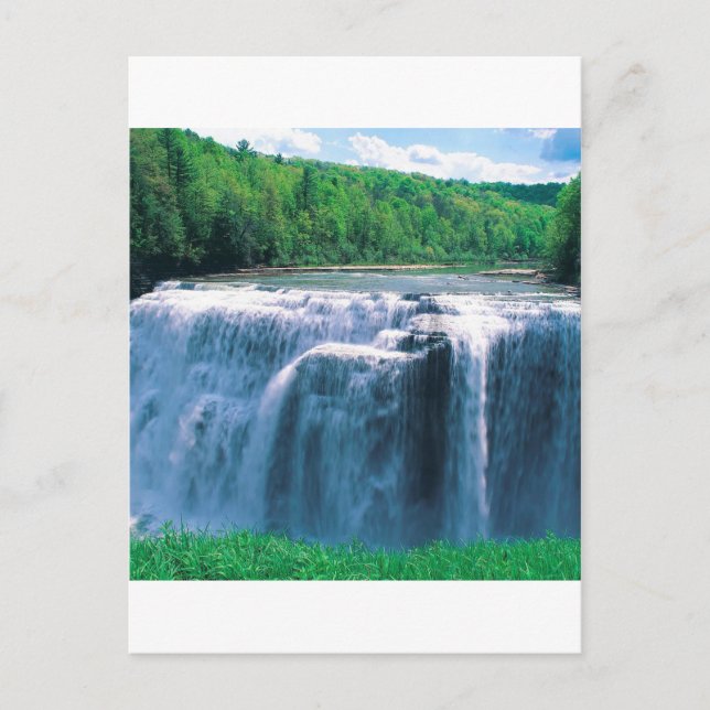 Waterfall Letchworth State Park New York Postcard (Front)