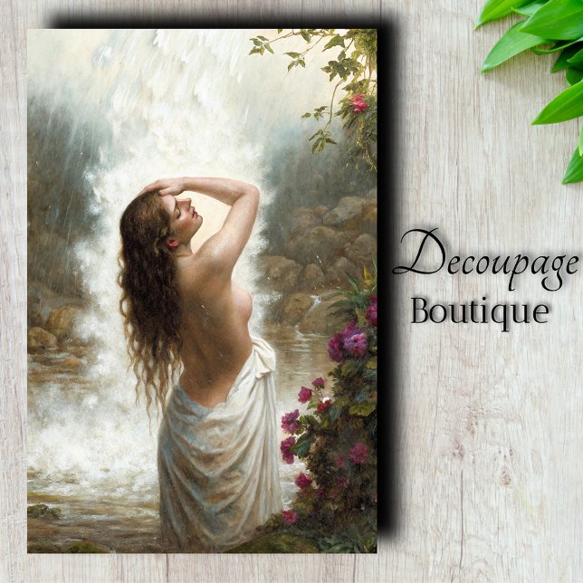 Waterfall Maiden Decoupage Tissue Paper (Waterfall Maiden Decoupage Tissue Paper)