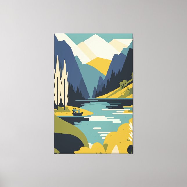 Waterfall nature landscape   canvas print (Front)