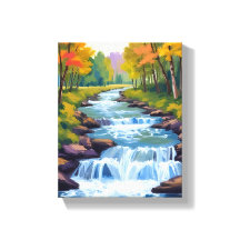 Waterfall Nature Landscape Painting