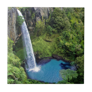 Waterfall Nature Park Blue Water Forest Destiny Tile