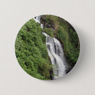 Waterfall Near Hilo, Hawaii 6 Cm Round Badge