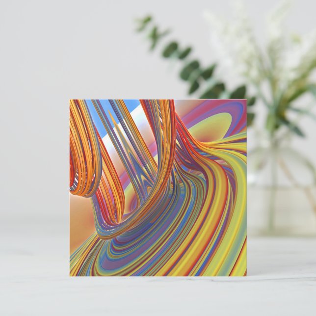 Waterfall of Colour  Card (Standing Front)