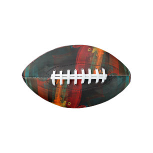 Waterfall Orange Red Blue Abstract Art Football