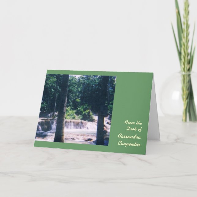 Waterfall Personalised Note Cards - Large (Front)