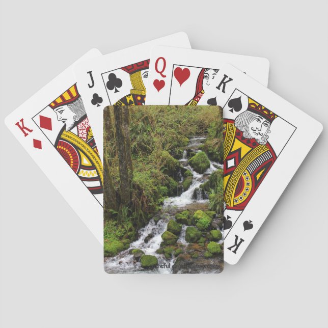 Waterfall photo playing cards (Back)