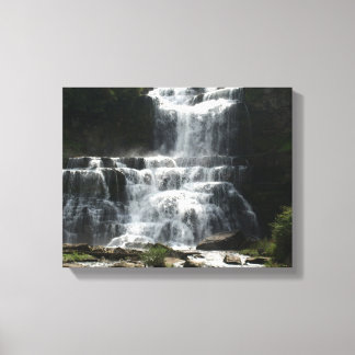 Waterfall photo taken in nature created as a canvas print