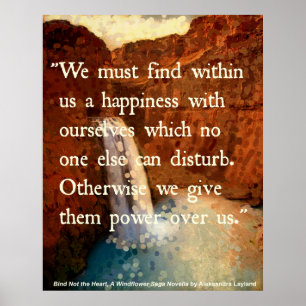 Waterfall Poster with Quote