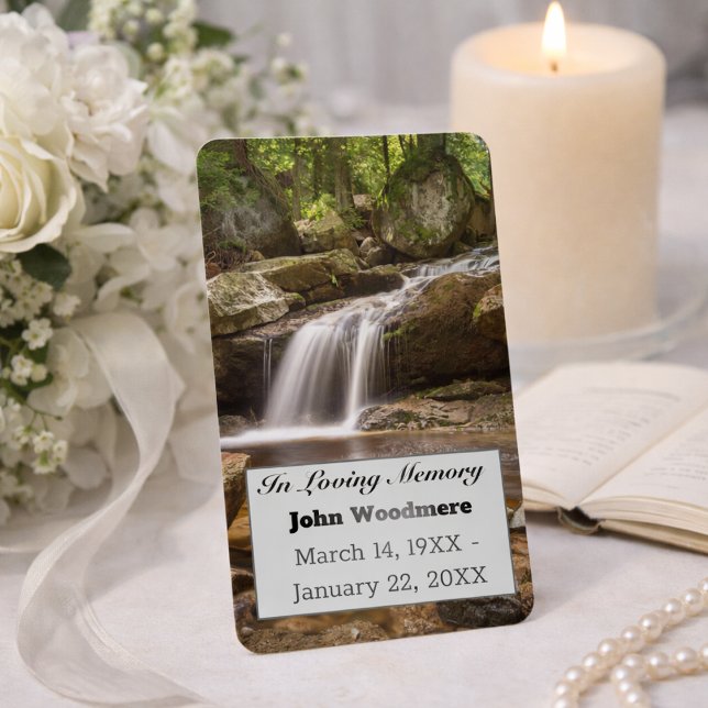 Waterfall Prayer Memorial Funeral Card (Creator Uploaded)