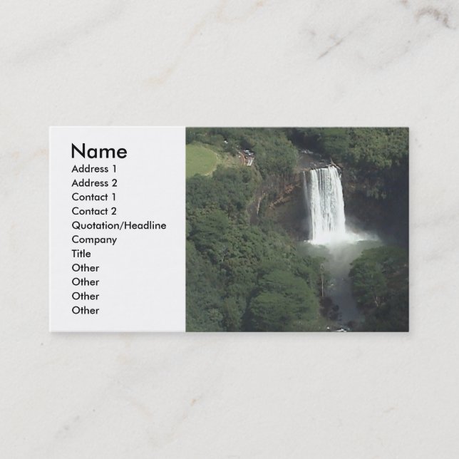 Waterfall Profile Card (Front)