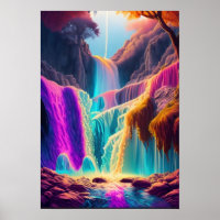Waterfall Psychedelic Art