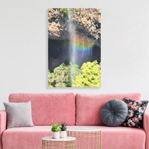 Waterfall Rainbow Canvas Print