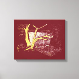 Waterfall Red Canvas Print
