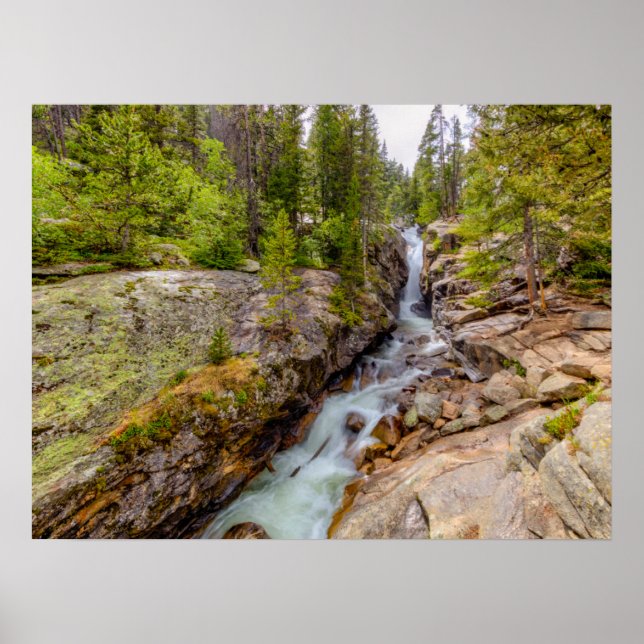 Waterfall & River Cascade Poster (Front)