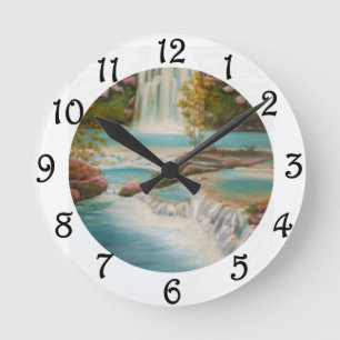 Waterfall Round Clock